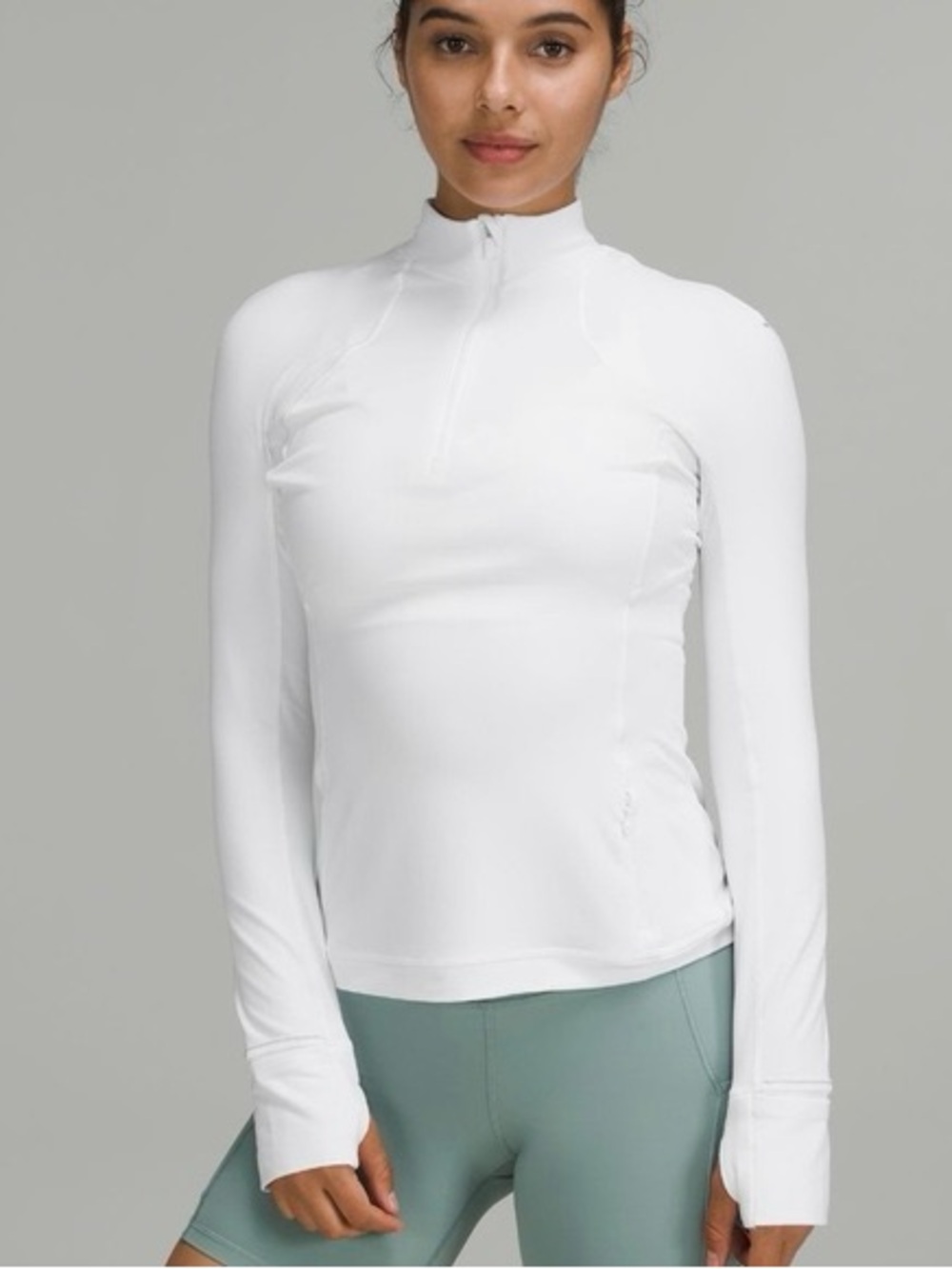 lululemon athletica White Long-Sleeve Half-Zip Pullover